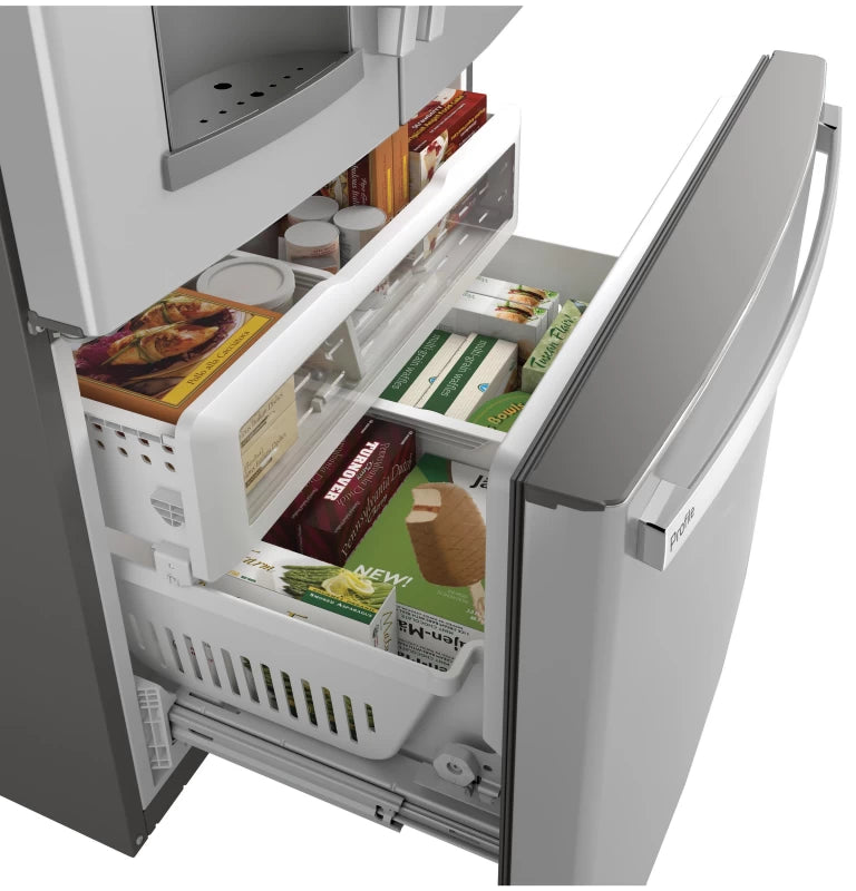 GE Profile Series 27.7 Cu. Ft. Fingerprint Resistant French Door Refrigerator with Hands-Free AutoFill - Gray (PFE28KYNFS)