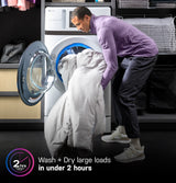 GE Profile  4.6 cu. ft. Capacity UltraFast Combo with Ventless Inverter Heat Pump Technology Washer/Dryer - White (PFQ83HSSWWW)