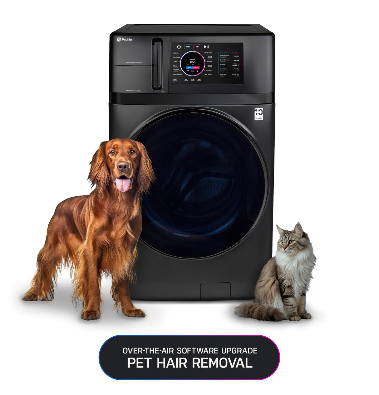 GE Profile  4.8 cu. ft. Capacity UltraFast Combo with Ventless Inverter Heat Pump Technology Washer/Dryer - Carbon Graphite (PFQ97HSPVDS)