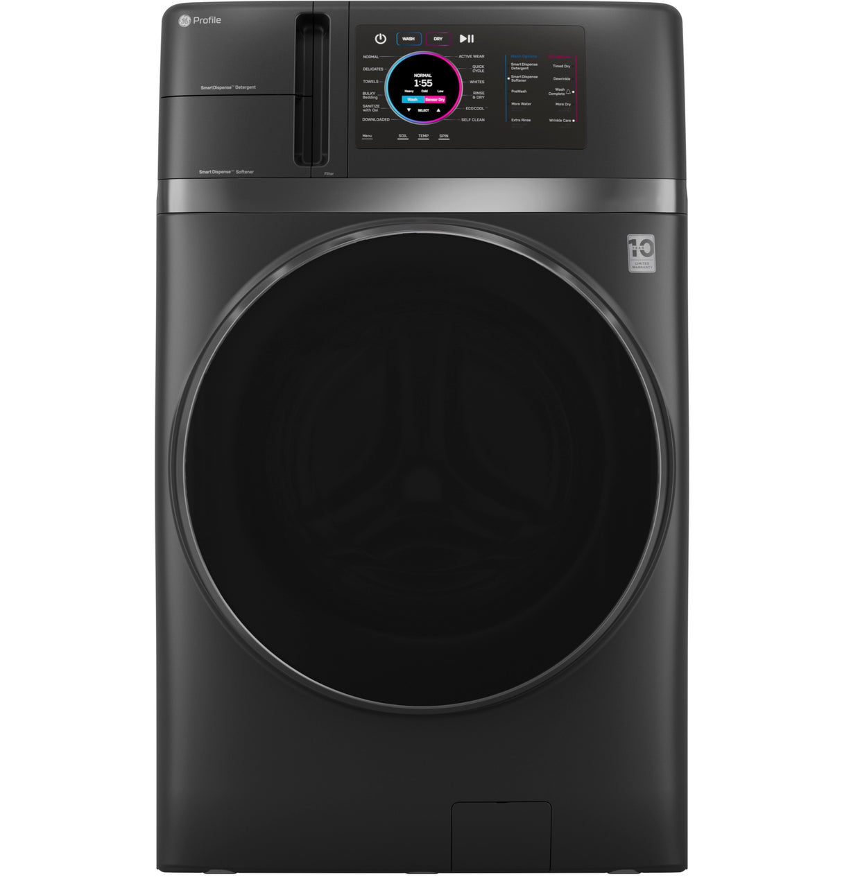 GE Profile 4.8 cu. ft. Capacity UltraFast Combo with Ventless Inverter Heat Pump Technology Washer/Dryer - Carbon Graphite (PFQ97HSPVDS)