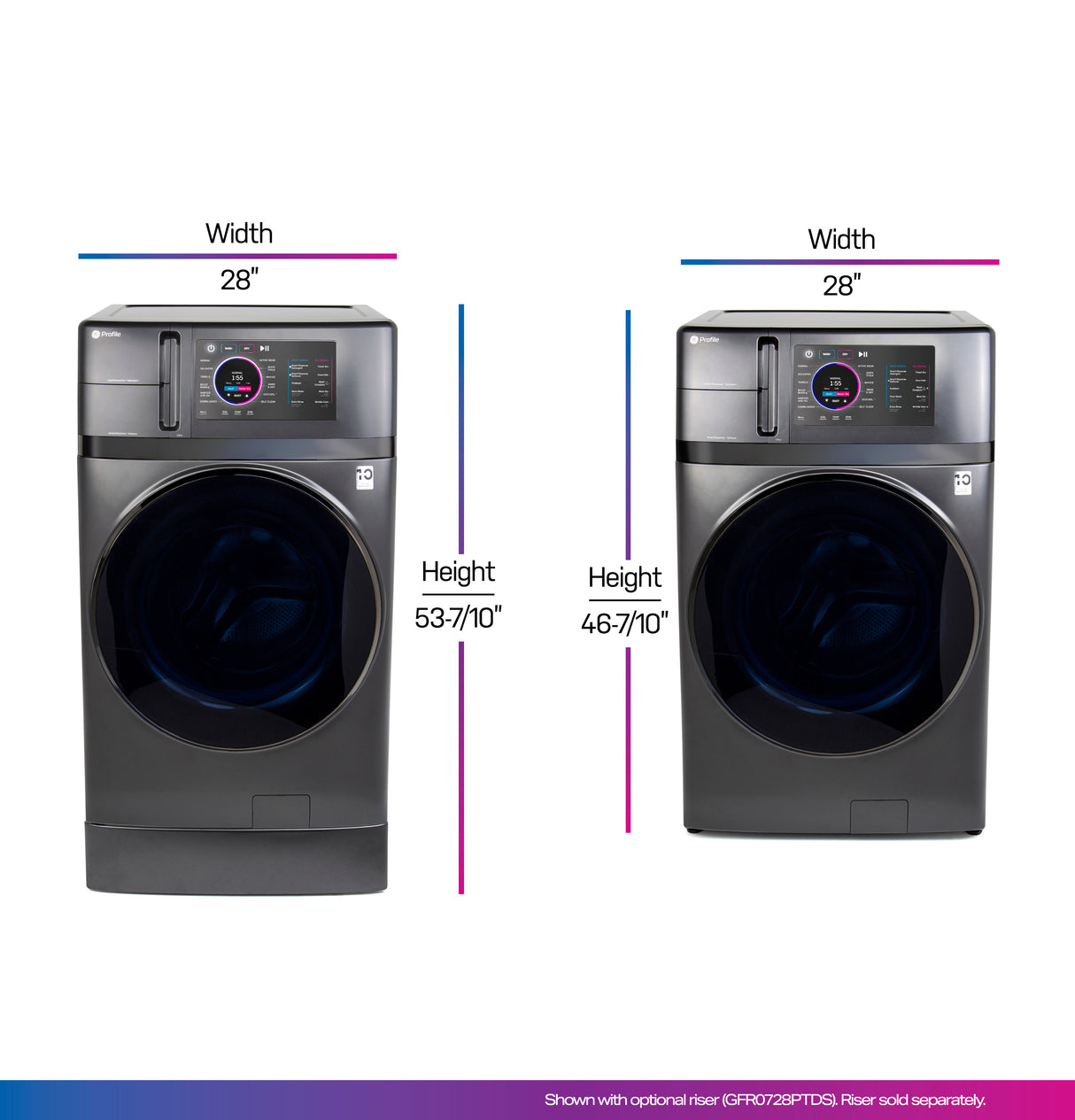 GE Profile  4.8 cu. ft. Capacity UltraFast Combo with Ventless Inverter Heat Pump Technology Washer/Dryer - Carbon Graphite (PFQ97HSPVDS)