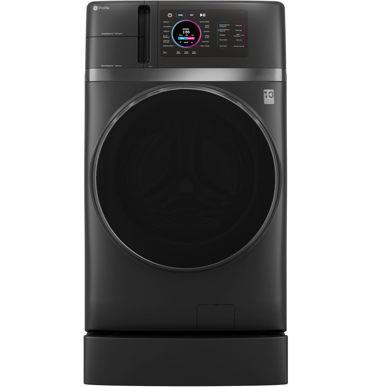 GE Profile 4.8 cu. ft. Capacity UltraFast Combo with Ventless Inverter Heat Pump Technology Washer/Dryer - Carbon Graphite (PFQ97HSPVDS)