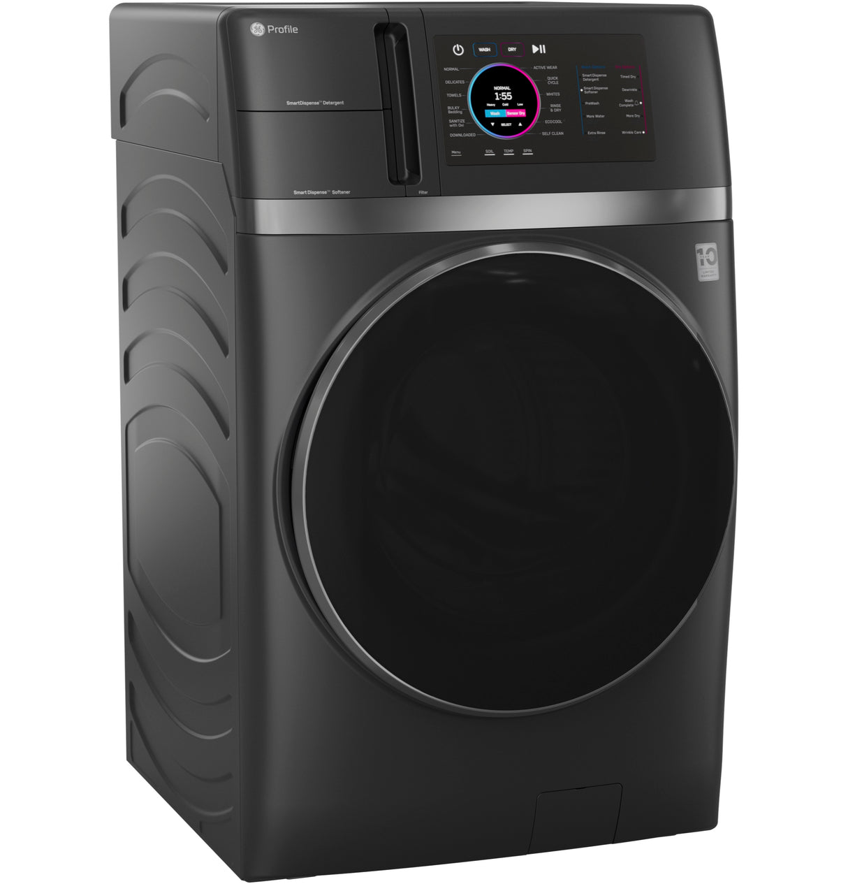 GE Profile 4.8 cu. ft. Capacity UltraFast Combo with Ventless Inverter Heat Pump Technology Washer/Dryer - Carbon Graphite (PFQ97HSPVDS)