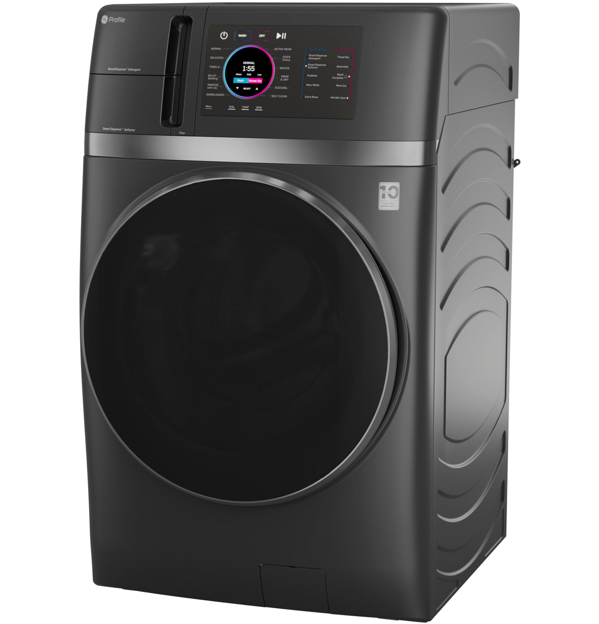 GE Profile 4.8 cu. ft. Capacity UltraFast Combo with Ventless Inverter Heat Pump Technology Washer/Dryer - Carbon Graphite (PFQ97HSPVDS)
