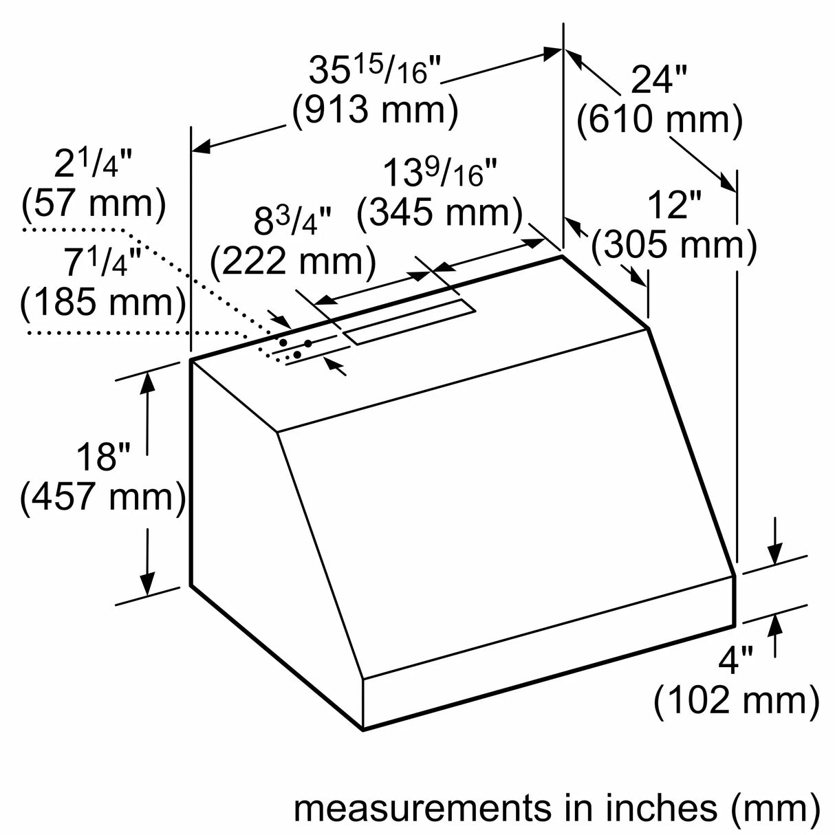 THERMADOR  Professional Wall Hood 36'' - Stainless Steel (PH36HWS)