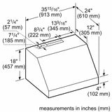THERMADOR  Professional Wall Hood 36'' - Stainless Steel (PH36HWS)