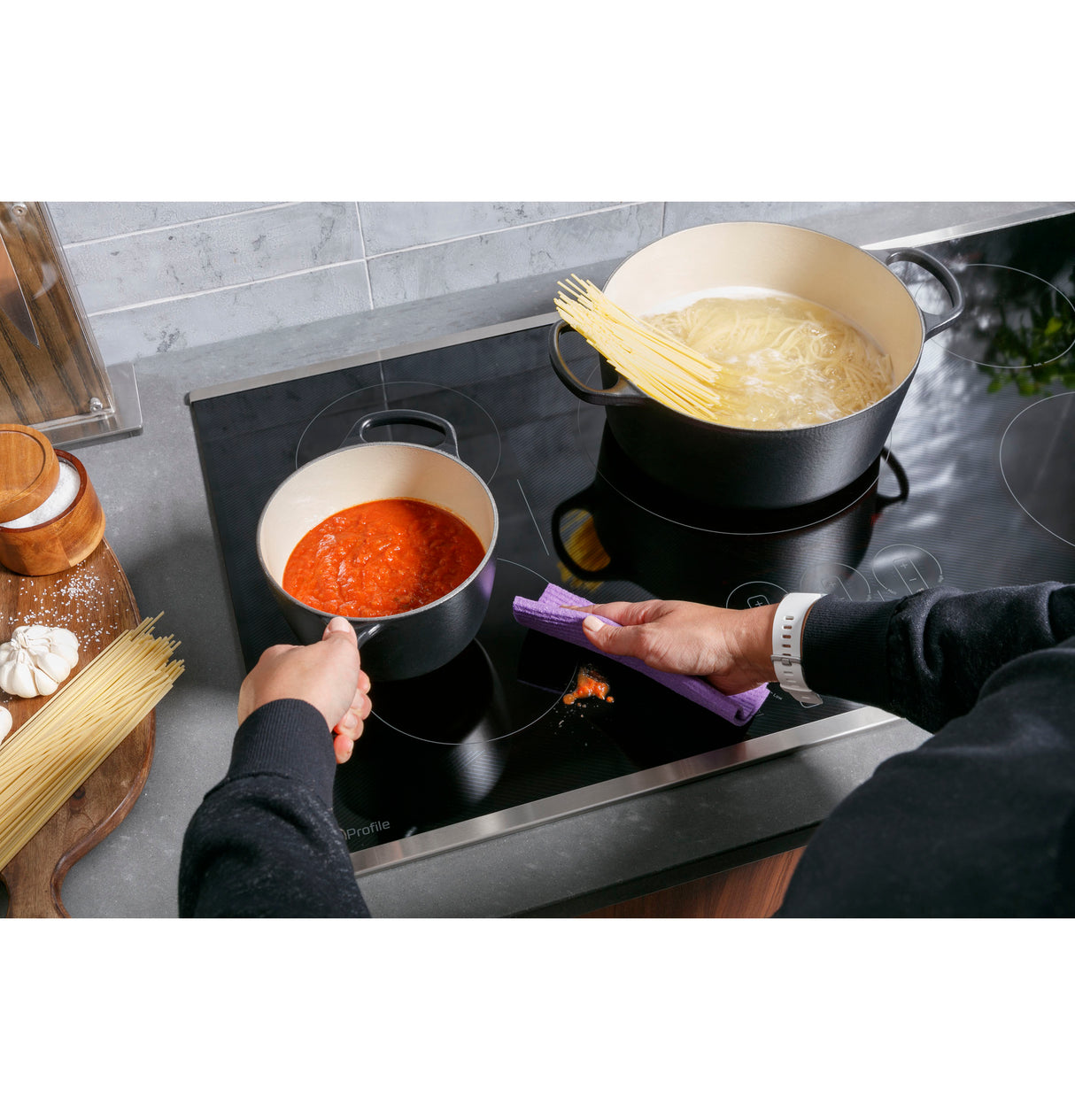 GE Profile  30" Built-In Touch Control Induction Cooktop - Black (PHP9030DTBB)