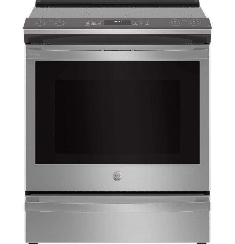 GE Profile  30" Smart Slide-In Fingerprint Resistant Front-Control Induction and Convection Range with No Preheat Air Fry - Fingerprint Resistant Stainless (PHS930YPFS)