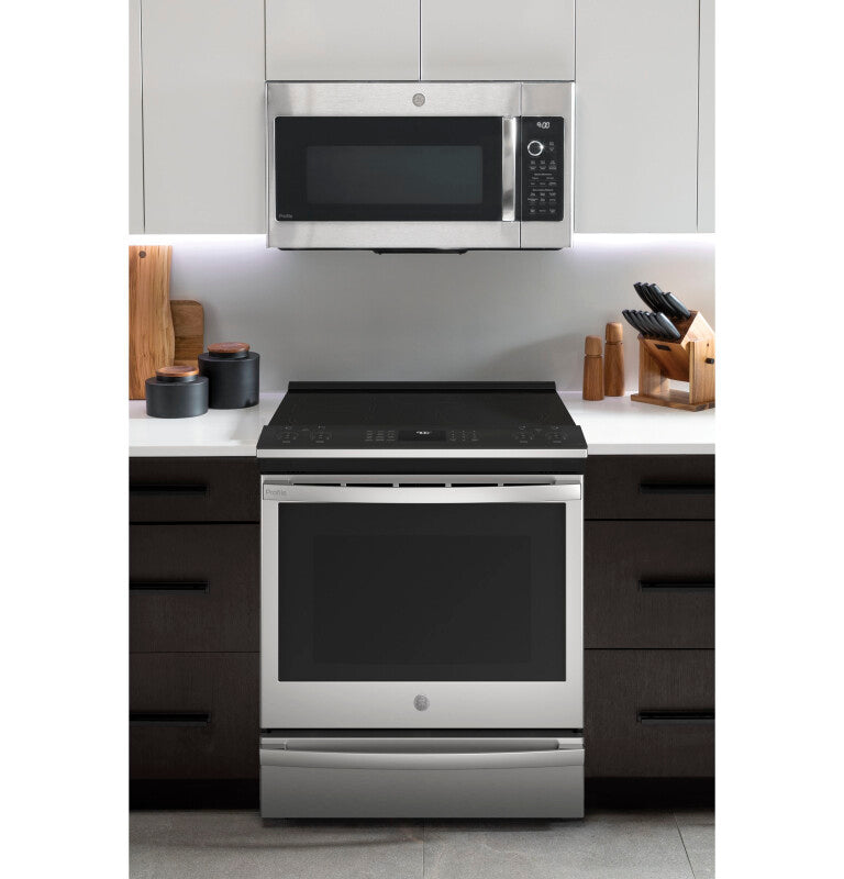 GE Profile  30" Smart Slide-In Fingerprint Resistant Front-Control Induction and Convection Range with No Preheat Air Fry - Fingerprint Resistant Stainless (PHS930YPFS)