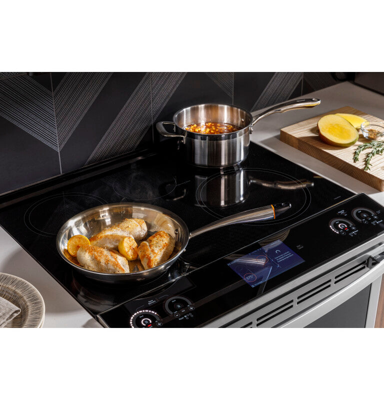 GE Profile  30" Smart Slide-In Fingerprint Resistant Front-Control Induction and Convection Range with No Preheat Air Fry - Fingerprint Resistant Stainless (PHS930YPFS)
