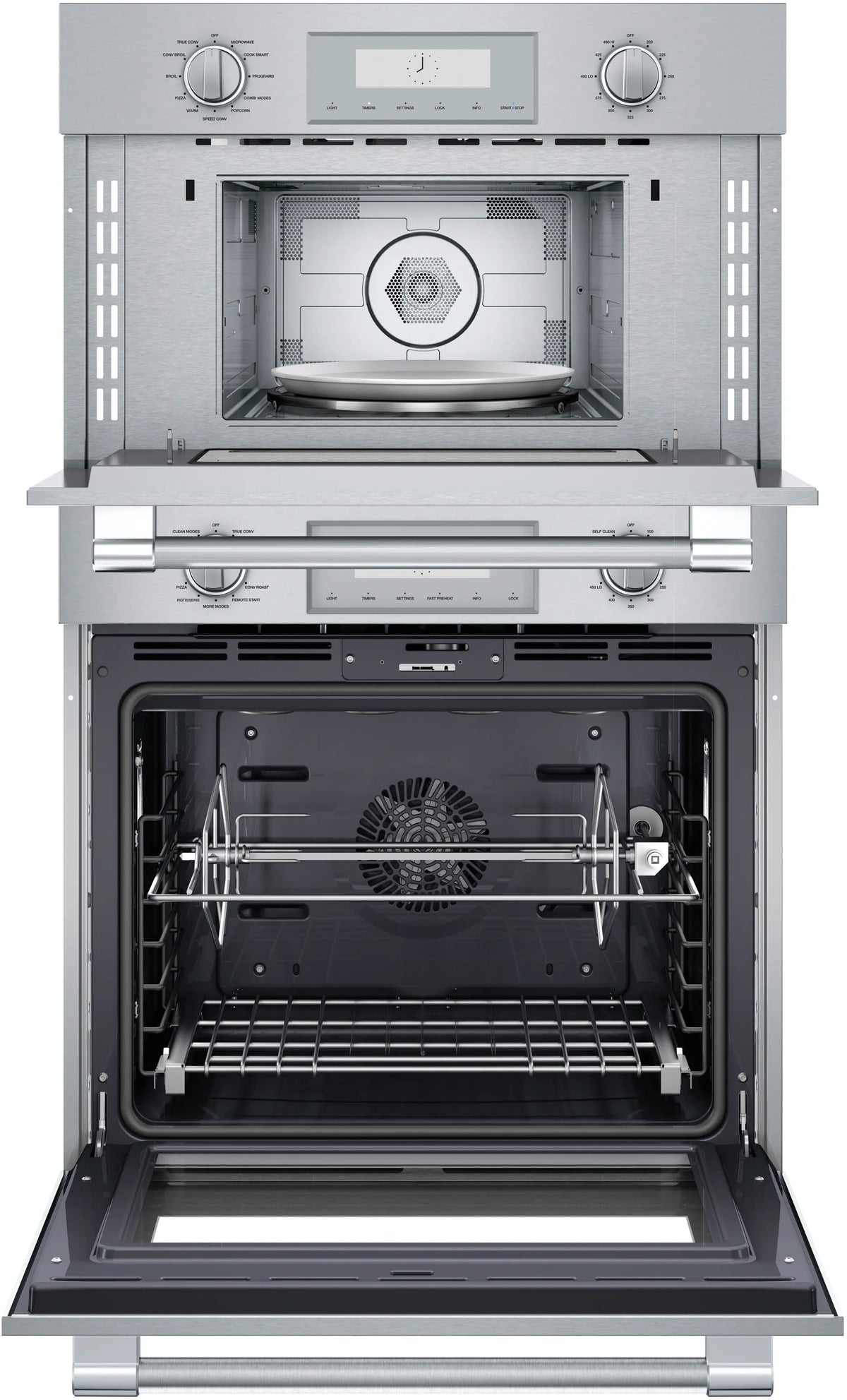 THERMADOR  Professional Double Combination Built-in Oven With Speed Oven 30'' - Stainless Steel (PODMC301W)