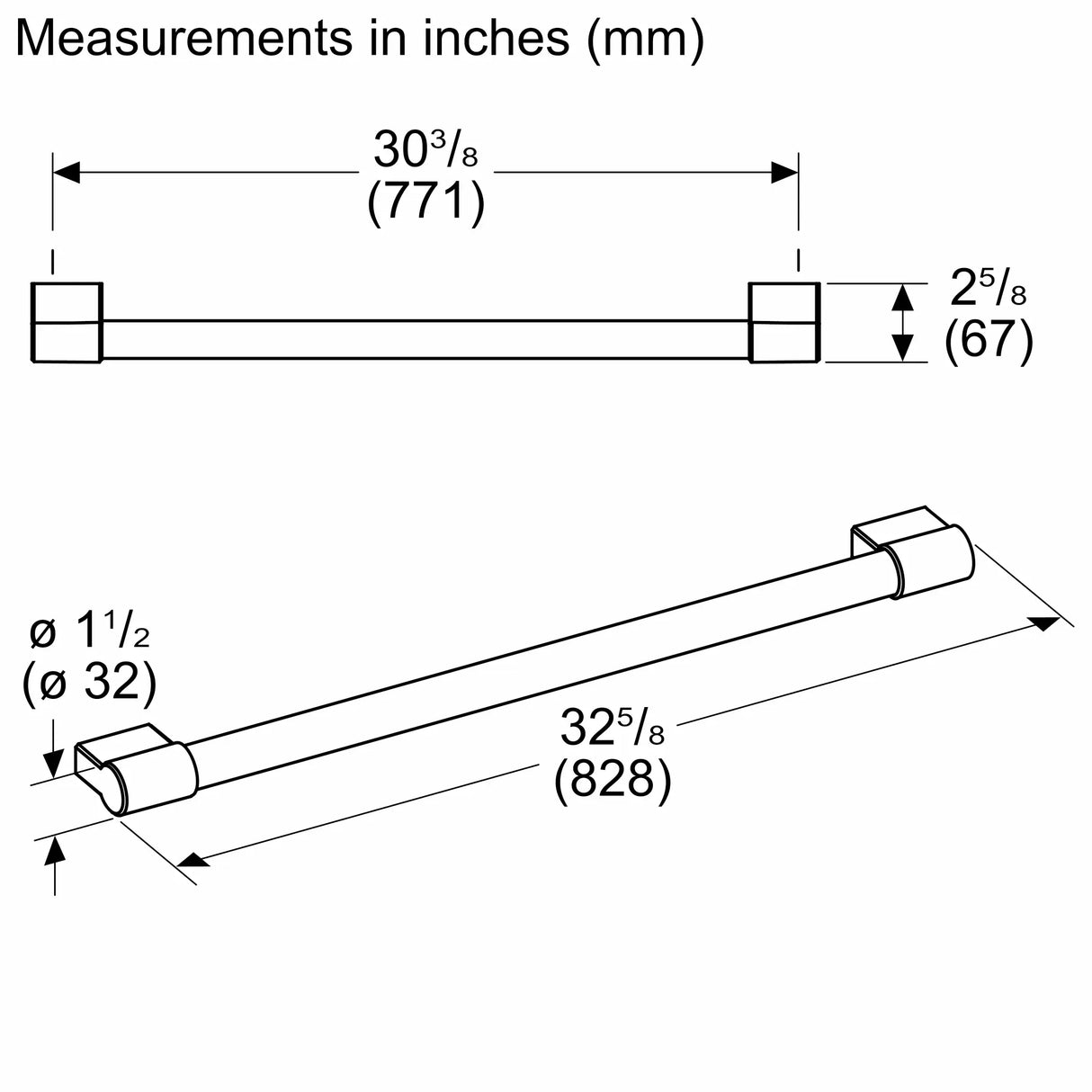 THERMADOR  Door Handle - Stainless Steel (PR36HNDL20)