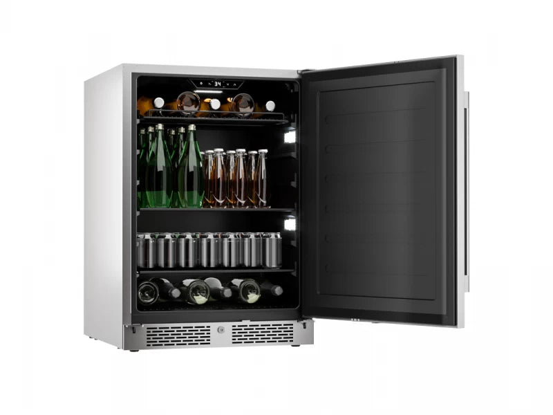 Zephyr 24" Outdoor Single Zone Beverage Cooler - Solid Stainless Steel (PRB24C01ASOD)