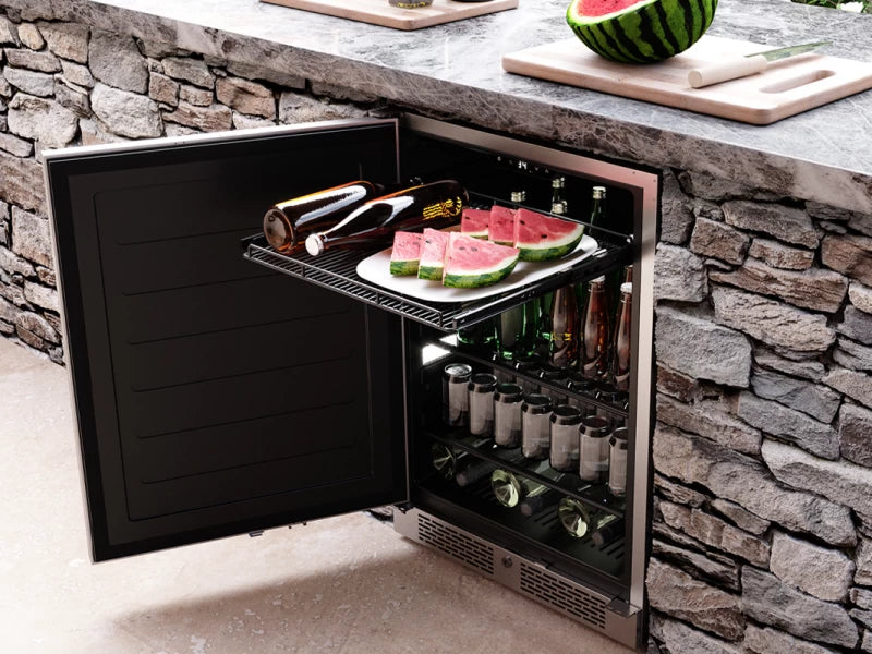 Zephyr 24" Outdoor Single Zone Beverage Cooler - Solid Stainless Steel (PRB24C01ASOD)