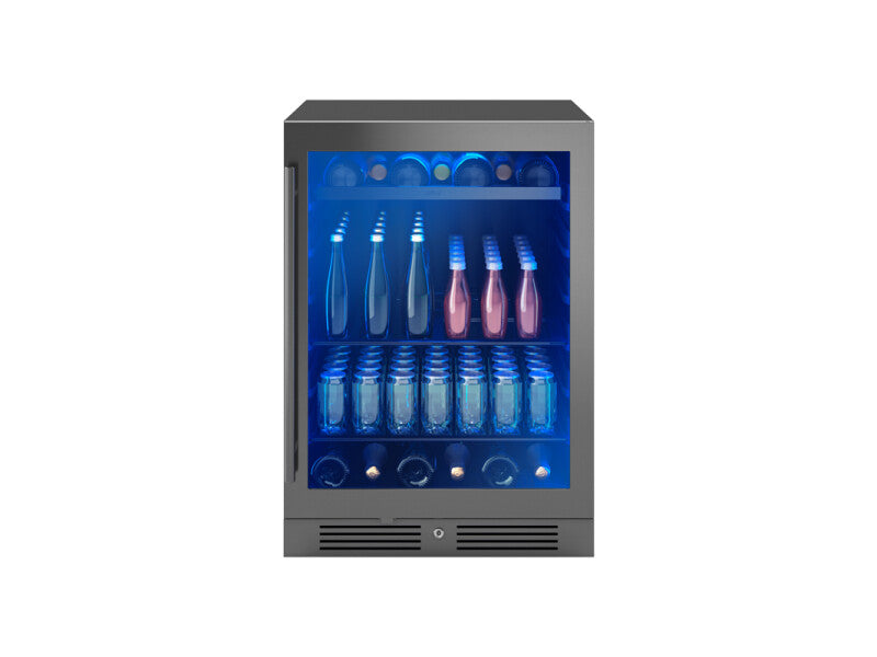 Zephyr  24" Black Stainless Single Zone Beverage Cooler - Black Stainless Steel (PRB24C01CBSG)