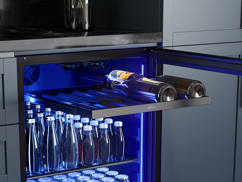 Zephyr 24" Single Zone Beverage Cooler - Black (PRB24C01CBSG)