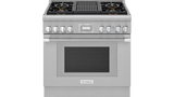 Thermador Dual Fuel Professional Range - Stainless Steel (PRD364WLHU)