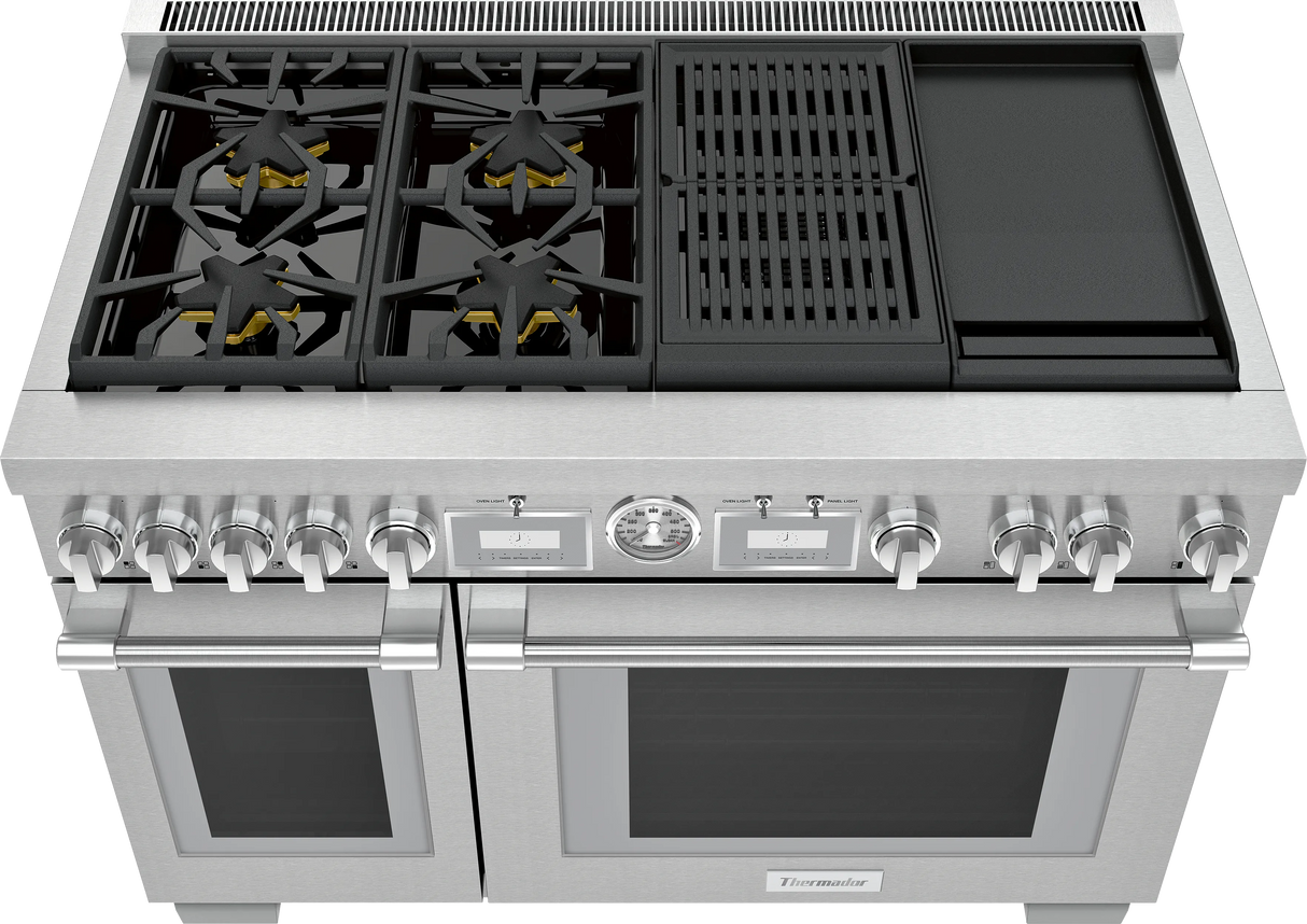 THERMADOR  Dual Fuel Professional Range - Stainless Steel (PRD484WCGU)