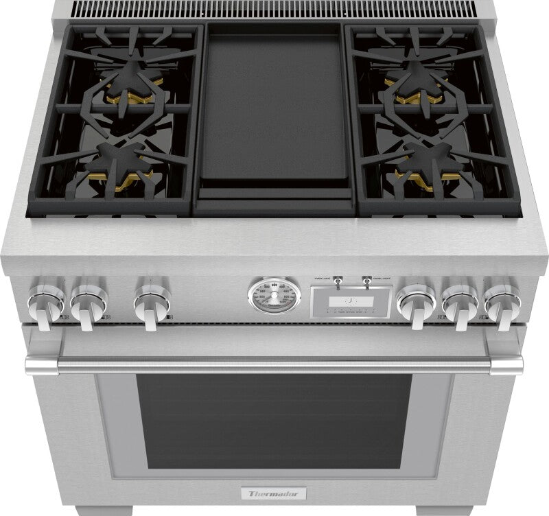 Thermador Gas Professional Range 36" Pro Grand Commercial Depth - Stainless Steel (PRG364WDG)
