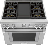 Thermador Gas Professional Range 36" Pro Grand Commercial Depth - Stainless Steel (PRG364WDG)