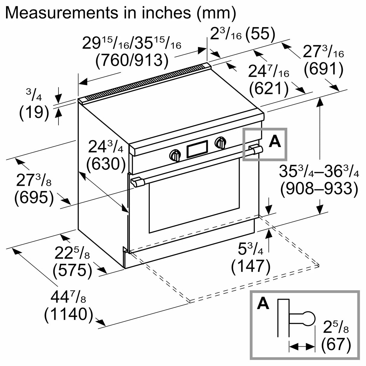 THERMADOR  Liberty® Induction Professional Range 36'' Pro Harmony® Standard Depth - Stainless Steel (PRI36LBHU)