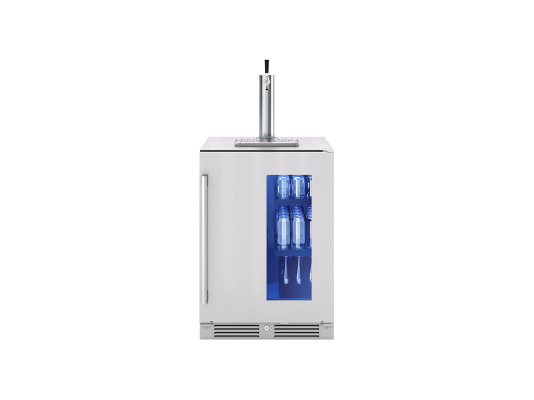 Zephyr 24" Kegerator & Beverage Cooler - Stainless Steel (PRKB24C01AG)