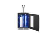 Zephyr 24" Kegerator & Beverage Cooler - Stainless Steel (PRKB24C01AG)