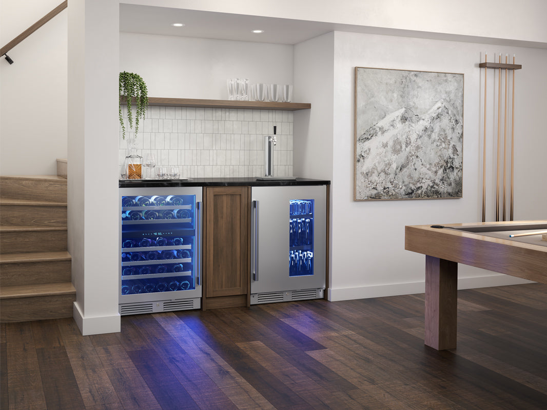 Zephyr 24" Kegerator & Beverage Cooler - Stainless Steel (PRKB24C01AG)
