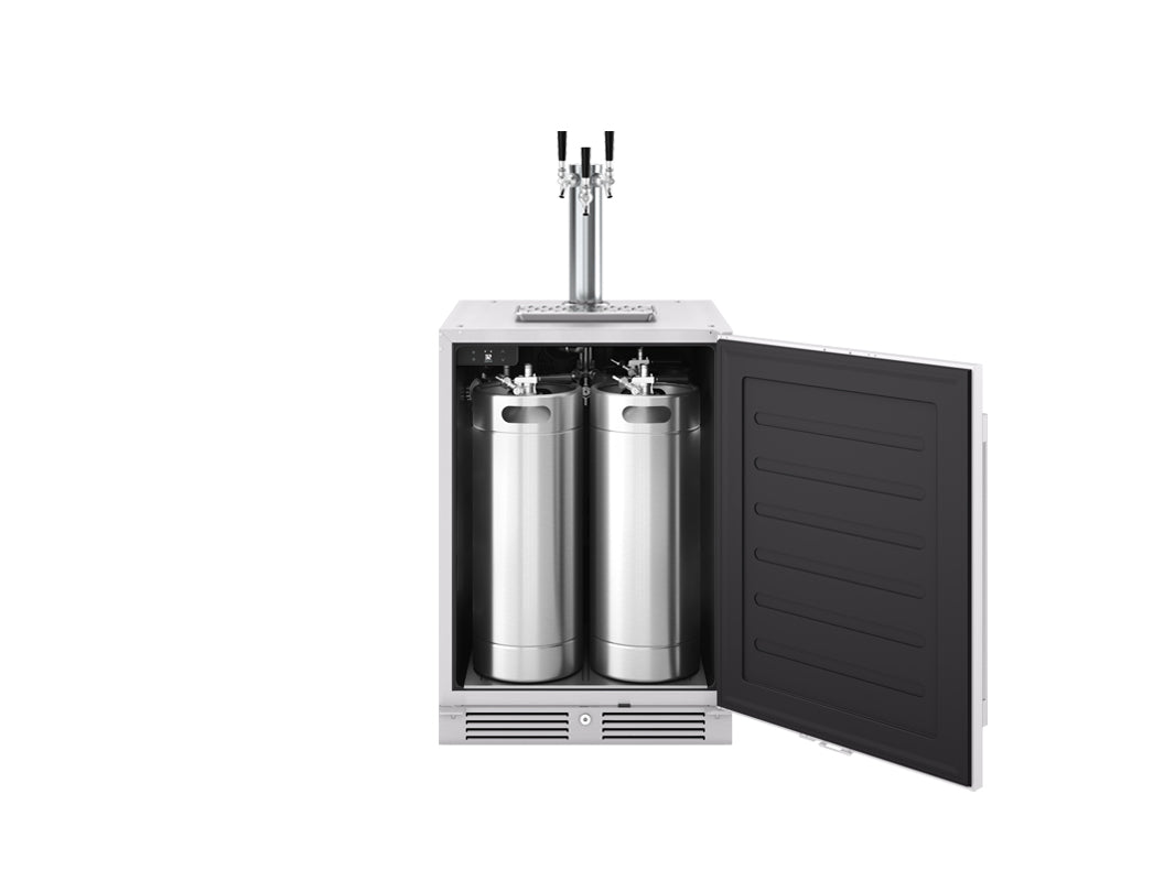 Zephyr 24" Outdoor Kegerator & Beverage Cooler - White (PRKB24C01ASOD)