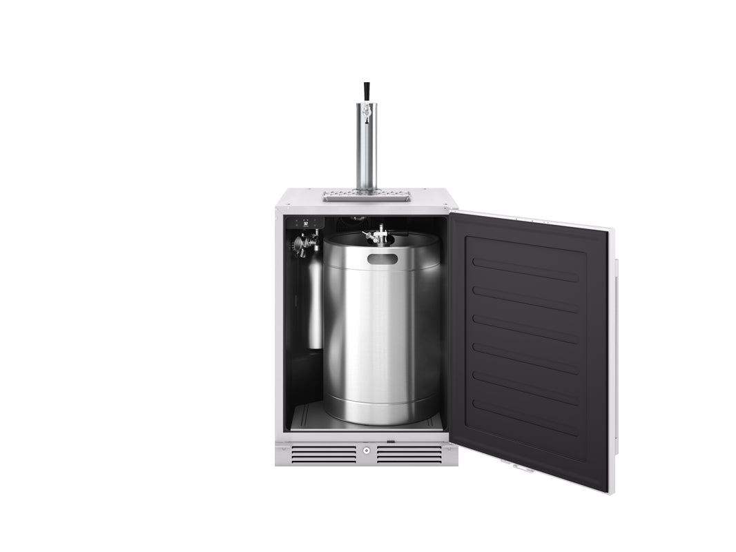 Zephyr 24" Outdoor Kegerator & Beverage Cooler - White (PRKB24C01ASOD)