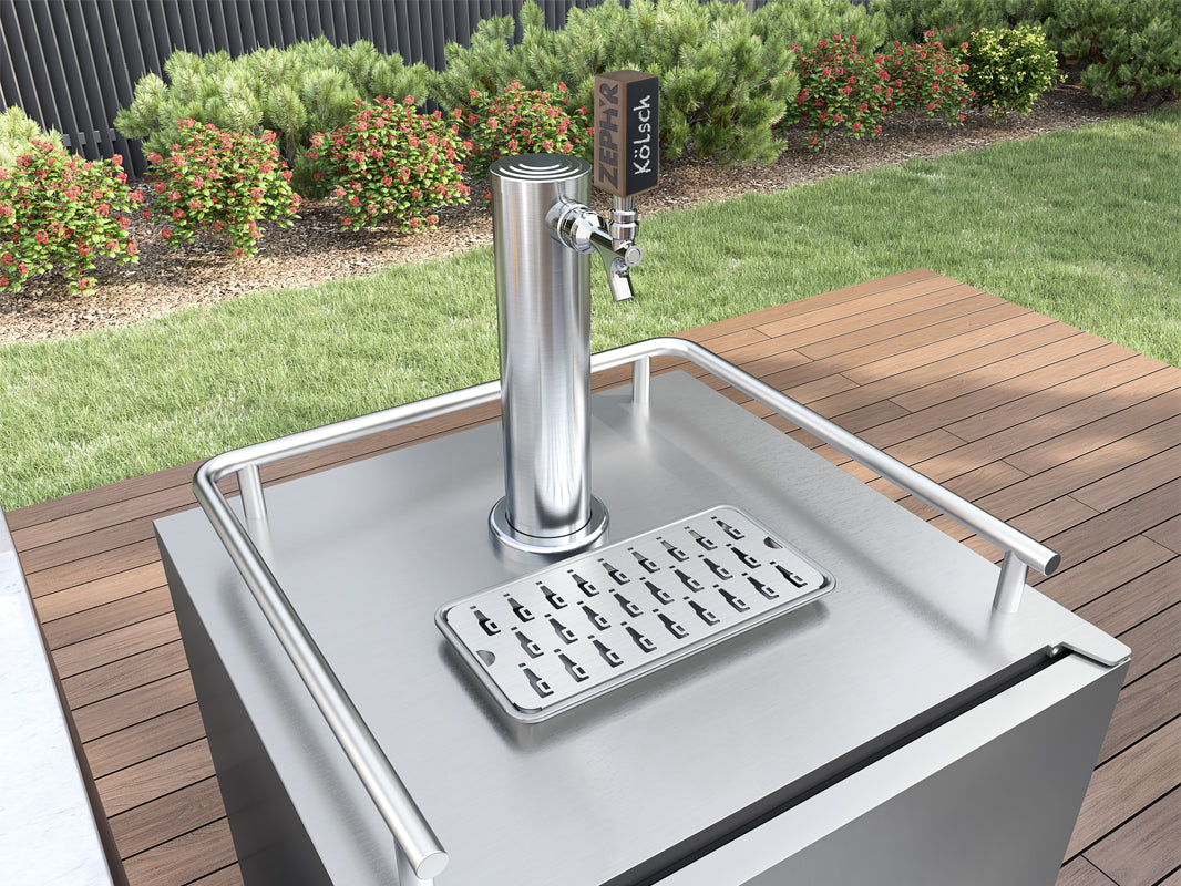Zephyr 24" Outdoor Kegerator & Beverage Cooler - White (PRKB24C01ASOD)