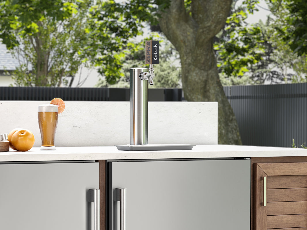 Zephyr 24" Outdoor Kegerator & Beverage Cooler - White (PRKB24C01ASOD)