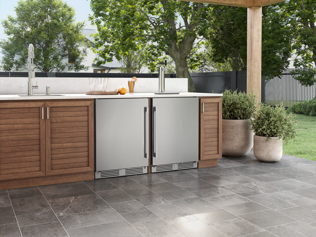 Zephyr 24" Outdoor Kegerator & Beverage Cooler - White (PRKB24C01ASOD)