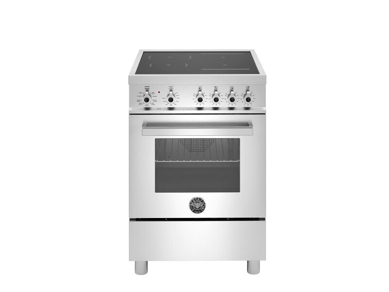 BERTAZZONI  24" Professional Series range - Induction manual clean oven - 4 burners - Builder - Stainless Steel (PRO244IFEMXB)