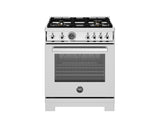 BERTAZZONI  30 inch All Gas Range, 4 Brass Burners - Stainless Steel (PRO304BFGMXT)