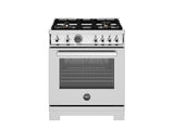 BERTAZZONI  30 inch All Gas Range, 4 Brass Burners - Stainless Steel (PRO304BFGMXT)