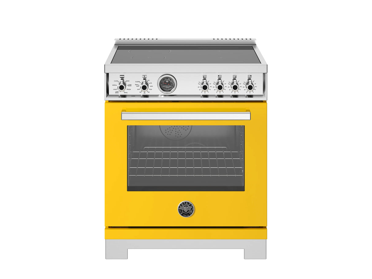BERTAZZONI  30 inch Induction Range, 4 Heating Zones, Electric Self-Clean Oven - Giallo (PRO304IFEPGIT)