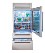 Sub-Zero 36" PRO Refrigerator/Freezer with Glass Door - Right Hinge - Stainless (PRO3650GRH)