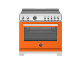 BERTAZZONI  36 inch Induction Range, 5 Heating Zones and Cast Iron Griddle, Electric Self-Clean Oven - Arancio (PRO365ICFEPART)