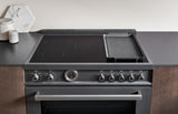 BERTAZZONI  36 inch Induction Range, 5 Heating Zones and Cast Iron Griddle, Electric Self-Clean Oven - Giallo (PRO365ICFEPGIT)