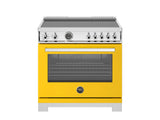 BERTAZZONI  36 inch Induction Range, 5 Heating Zones and Cast Iron Griddle, Electric Self-Clean Oven - Giallo (PRO365ICFEPGIT)