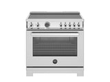 BERTAZZONI  36 inch Induction Range, 5 Heating Zones and Cast Iron Griddle, Electric Self-Clean Oven - Stainless Steel (PRO365ICFEPXT)