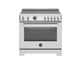 BERTAZZONI  36 inch Induction Range, 5 Heating Zones and Cast Iron Griddle, Electric Self-Clean Oven - Stainless Steel (PRO365ICFEPXT)