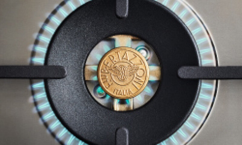 BERTAZZONI  36 inch All Gas Range, 6 Brass Burners and Cast Iron Griddle - Giallo (PRO366BCFGMGIT)
