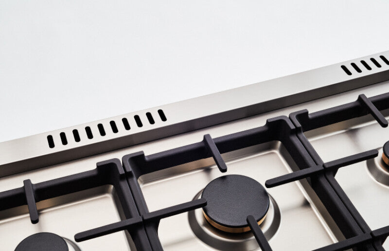 BERTAZZONI  36 inch All Gas Range, 6 Brass Burners and Cast Iron Griddle - Rosso (PRO366BCFGMROT)