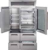 Sub-Zero 48" PRO Refrigerator/Freezer with Glass Door - Stainless (PRO4850G)