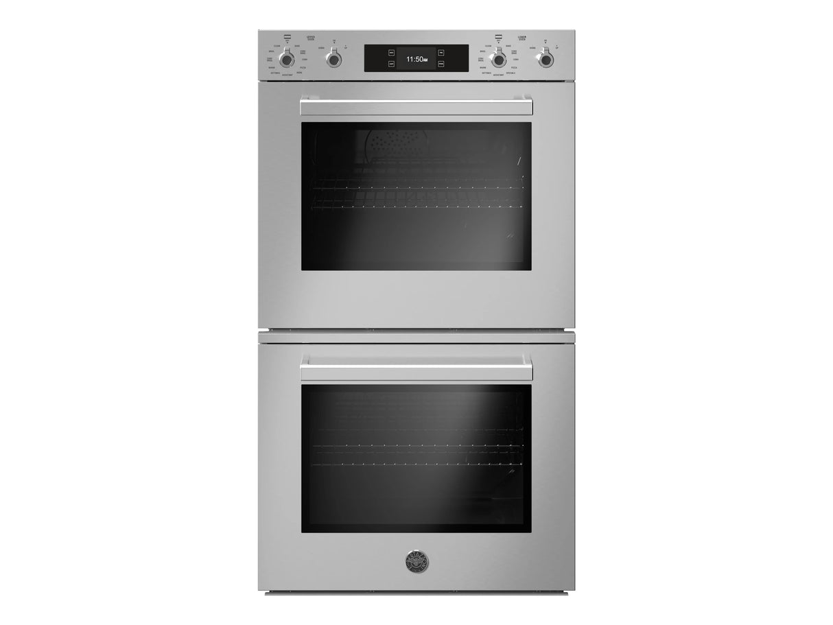 BERTAZZONI  30 Double Electric Convection Oven Self-Clean with Assistant - Stainless Steel (PROF30FDEXT)