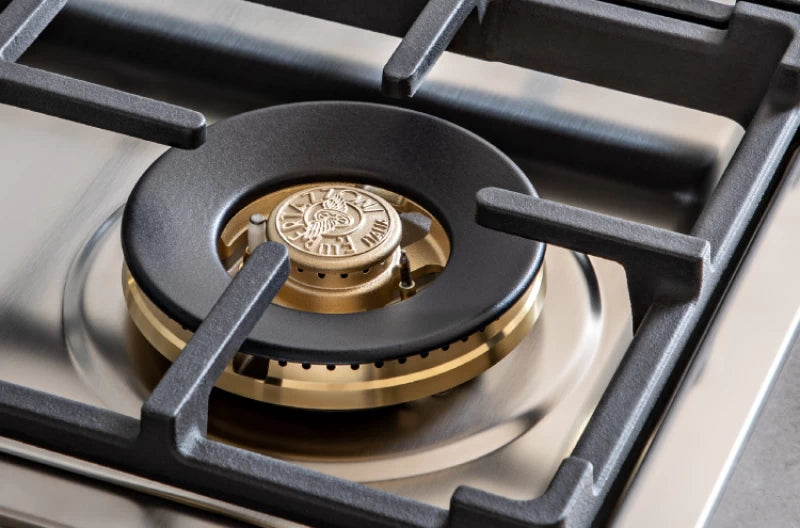 BERTAZZONI  36 Drop-in Gas Cooktop 5 brass burners - Stainless Steel (PROF365QBXT)