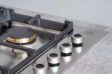 BERTAZZONI  36 Drop-in Gas Cooktop 6 brass burners - Stainless Steel (PROF366QBXT)
