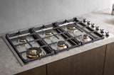 BERTAZZONI  36 Drop-in Gas Cooktop 6 brass burners - Stainless Steel (PROF366QBXT)